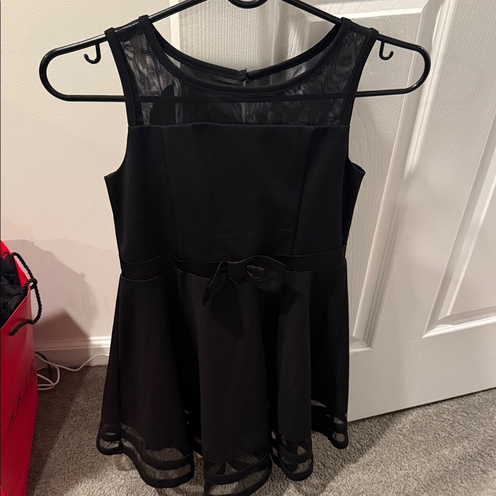 Calvin Klein Black Mesh Detail Dress